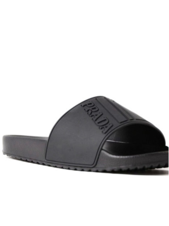 Prada Other - Prada Black Embossed Logo Rubber Slides sandals